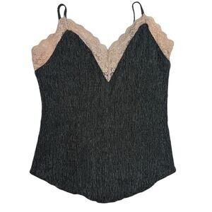 Current Air Black and Cream Lace Camisole